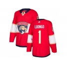 Men Adidas Florida Panthers #1 Roberto Luongo Red Home Authentic Stitched NHL Jersey