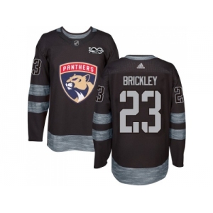 Men Adidas Florida Panthers #23 Connor Brickley Black 1917-2017 100th Anniversary Stitched NHL Jersey
