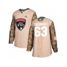 Men Adidas Florida Panthers #63 Evgenii Dadonov Camo Authentic 2017 Veterans Day Stitched NHL Jersey