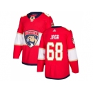 Men Adidas Florida Panthers #68 Jaromir Jagr Red Home Authentic Stitched NHL Jersey