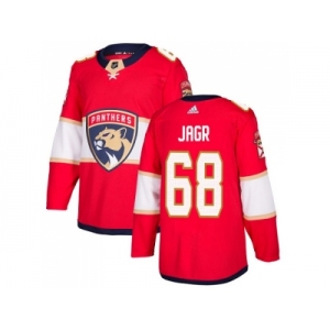 Men Adidas Florida Panthers #68 Jaromir Jagr Red Home Authentic Stitched NHL Jersey