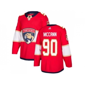 Men Adidas Florida Panthers #90 Jared McCann Red Home Authentic Stitched NHL Jersey