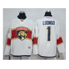 Men Florida Panthers #1 Roberto Luongo White Road Stitched NHL Jersey