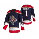 Men's Florida Panthers #1 Roberto Luongo Black 2020-21 Reverse Retro Alternate Hockey Jersey