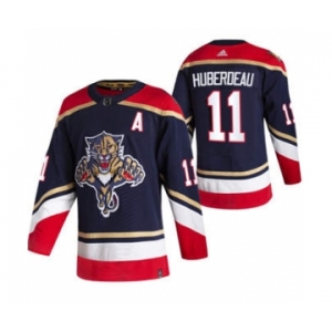 Men's Florida Panthers #11 Jonathan Huberdeau Black 2020-21 Reverse Retro Alternate Hockey Jersey