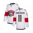 Men's Florida Panthers #11 Jonathan Huberdeau White Road Stitched Hockey Jersey