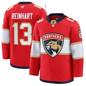 Men's Florida Panthers #13 Sam Reinhart Red 2025 Premium Stitched Hockey Jersey