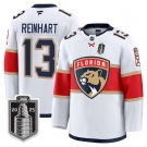 Men's Florida Panthers #13 Sam Reinhart White 2025 Stanley Cup Final Premium Stitched NHL Hockey Jersey