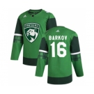 Men's Florida Panthers #16 Aleksander Barkov 2020 St. Patrick's Day Stitched Hockey Jersey Green