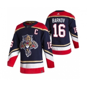 Men's Florida Panthers #16 Aleksander Barkov Black 2020-21 Reverse Retro Alternate Hockey Jersey