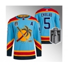 Men's Florida Panthers #5 Aaron Ekblad Blue 2023 Stanley Cup Final Reverse Retro Stitched Jersey