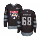 Men's Florida Panthers #68 Mike Hoffman Black 1917-2017 100th Anniversary Stitched Hockey