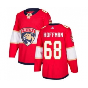Men's Florida Panthers #68 Mike Hoffman Red Home Stitched Hockey Jersey