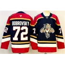 Men's Florida Panthers #72 Sergei Bobrovsky Black 2024-25 Home Stitched Hockey Jersey
