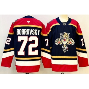 Men's Florida Panthers #72 Sergei Bobrovsky Black 2024-25 Home Stitched Hockey Jersey