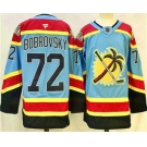 Men's Florida Panthers #72 Sergei Bobrovsky Blue 2024 Reverse Retro Stitched Jersey