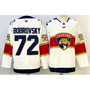 Men's Florida Panthers #72 Sergei Bobrovsky White 2024-25 Home Stitched Hockey Jersey