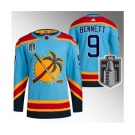 Men's Florida Panthers #9 Sam Bennett Blue 2023 Stanley Cup Final Reverse Retro Stitched Jersey