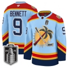 Men's Florida Panthers #9 Sam Bennett Blue 2025 Stanley Cup Final Premium Stitched NHL Hockey Jersey