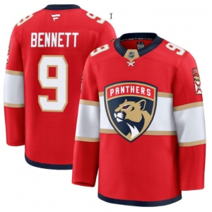 Men's Florida Panthers #9 Sam Bennett Red 2025 Premium Stitched Hockey Jersey