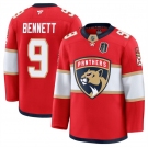 Men's Florida Panthers #9 Sam Bennett Red 2025 Stanley Cup Final Patch Stitched Hockey Jersey