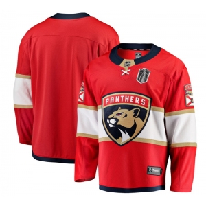 Men's Florida Panthers Blank Red 2025 Stanley Cup Final Home Stitched Hockey Jersey