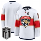 Men's Florida Panthers Team Blank White 2025 Stanley Cup Final Premium Stitched NHL Hockey Jersey