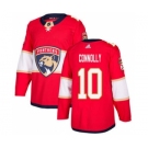 Men's Panthers #10 Brett Connolly Red Home Authentic Stitched Hockey Jersey