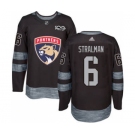 Men's Panthers #6 Anton Stralman Black 1917-2017 100th Anniversary Stitched Hockey Jersey