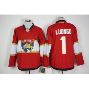 Men's Reebok Florida Panthers #1 Roberto Luongo Authentic Red Home New NHL Jersey