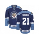 Men's Reebok Florida Panthers #21 Vincent Trocheck Authentic Navy Blue Third NHL Jersey