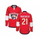 Men's Reebok Florida Panthers #21 Vincent Trocheck Authentic Red Home NHL New Jersey