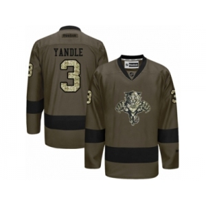 Men's Reebok Florida Panthers #3 Keith Yandle Authentic Green Salute to Service NHL Jersey