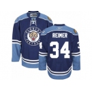 Men's Reebok Florida Panthers #34 James Reimer Premier Navy Blue Third NHL Jersey