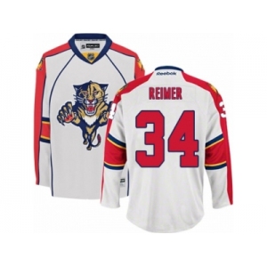 Men's Reebok Florida Panthers #34 James Reimer Premier White Away NHL Jersey