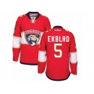 Men's Reebok Florida Panthers #5 Aaron Ekblad Authentic Red Home NHL New Jersey