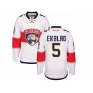 Men's Reebok Florida Panthers #5 Aaron Ekblad Authentic White Away NHL New Jersey