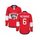 Men's Reebok Florida Panthers #6 Alex Petrovic Authentic Red Home NHL New Jersey