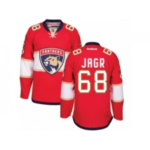 Men's Reebok Florida Panthers #68 Jaromir Jagr Authentic Red Home NHL New Jersey