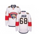 Men's Reebok Florida Panthers #68 Jaromir Jagr Authentic White Away NHL New Jersey