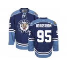 Men's Reebok Florida Panthers #95 Henrik Borgstrom Authentic Navy Blue Third NHL Jersey