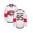 Men's Reebok Florida Panthers #95 Henrik Borgstrom Authentic White Away NHL New Jersey