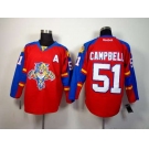 nhl jerseys florida panthers #15 campbell red[patch A]