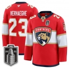 Youth Florida Panthers #23 Carter Verhaeghe White 2025 Stanley Cup Final Premium Stitched NHL Hockey Jersey