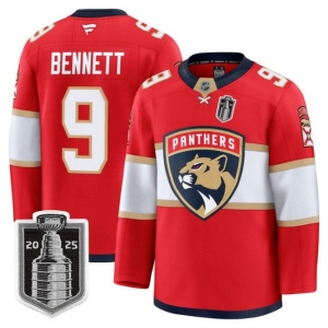 Youth Florida Panthers #9 Sam Bennett White 2025 Stanley Cup Final Premium Stitched NHL Hockey Jersey