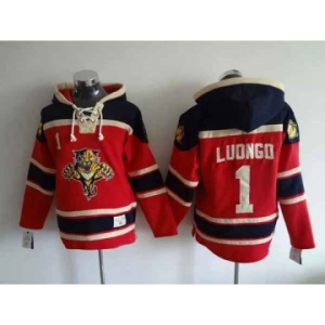 nhl jerseys florida panthers #1 luongo red-blue[pullover hooded sweatshirt]