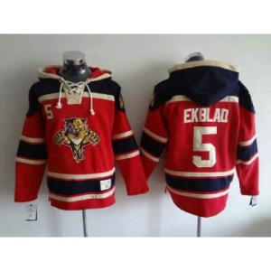 nhl jerseys florida panthers #5 ekblad red-blue[pullover hooded sweatshirt]