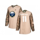 Men Adidas Buffalo Sabres #11 Gilbert Perreault Camo Authentic 2017 Veterans Day Stitched NHL Jersey