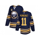 Men Adidas Buffalo Sabres #11 Gilbert Perreault Navy Blue Home Authentic Stitched NHL Jersey