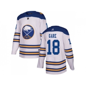 Men Adidas Buffalo Sabres #18 Danny Gare White Authentic 2018 Winter Classic Stitched NHL Jersey